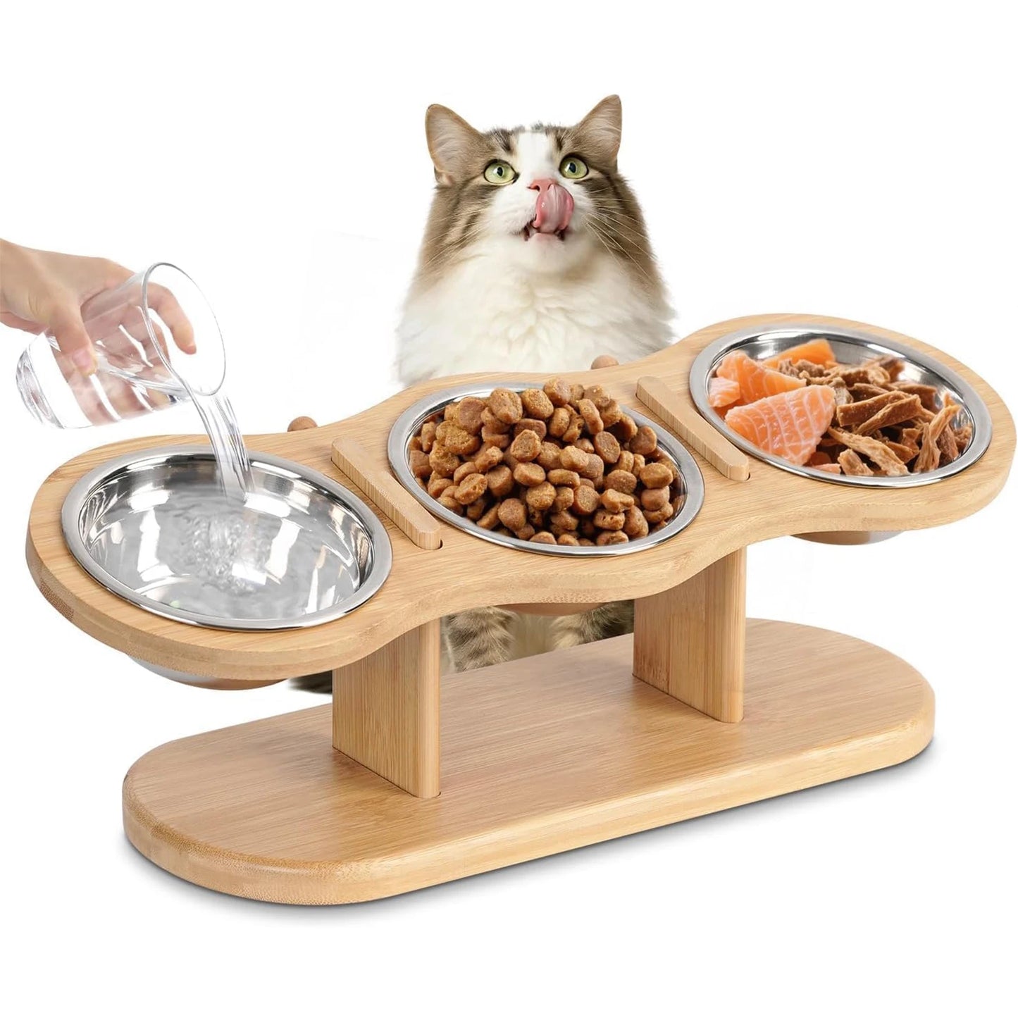 Elevated 3-in-1 Pet Feeding Station
