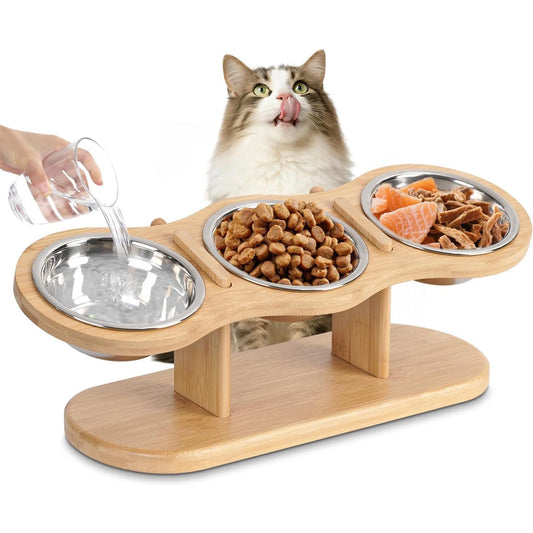 Elevated 3-in-1 Pet Feeding Station