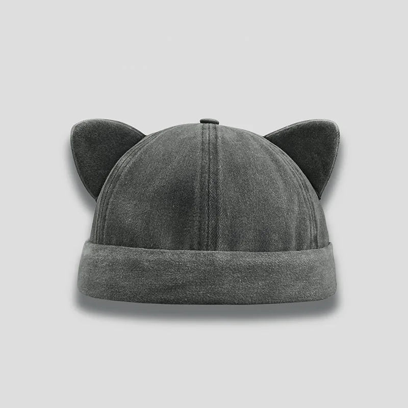 Cappello senza tesa con orecchie di gatto