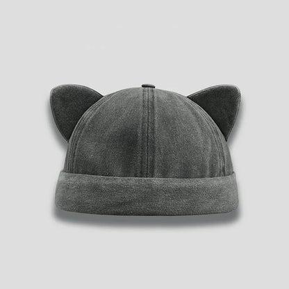 Cappello senza tesa con orecchie di gatto
