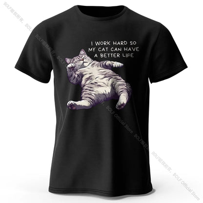 Cat Lover Cotton T-Shirt