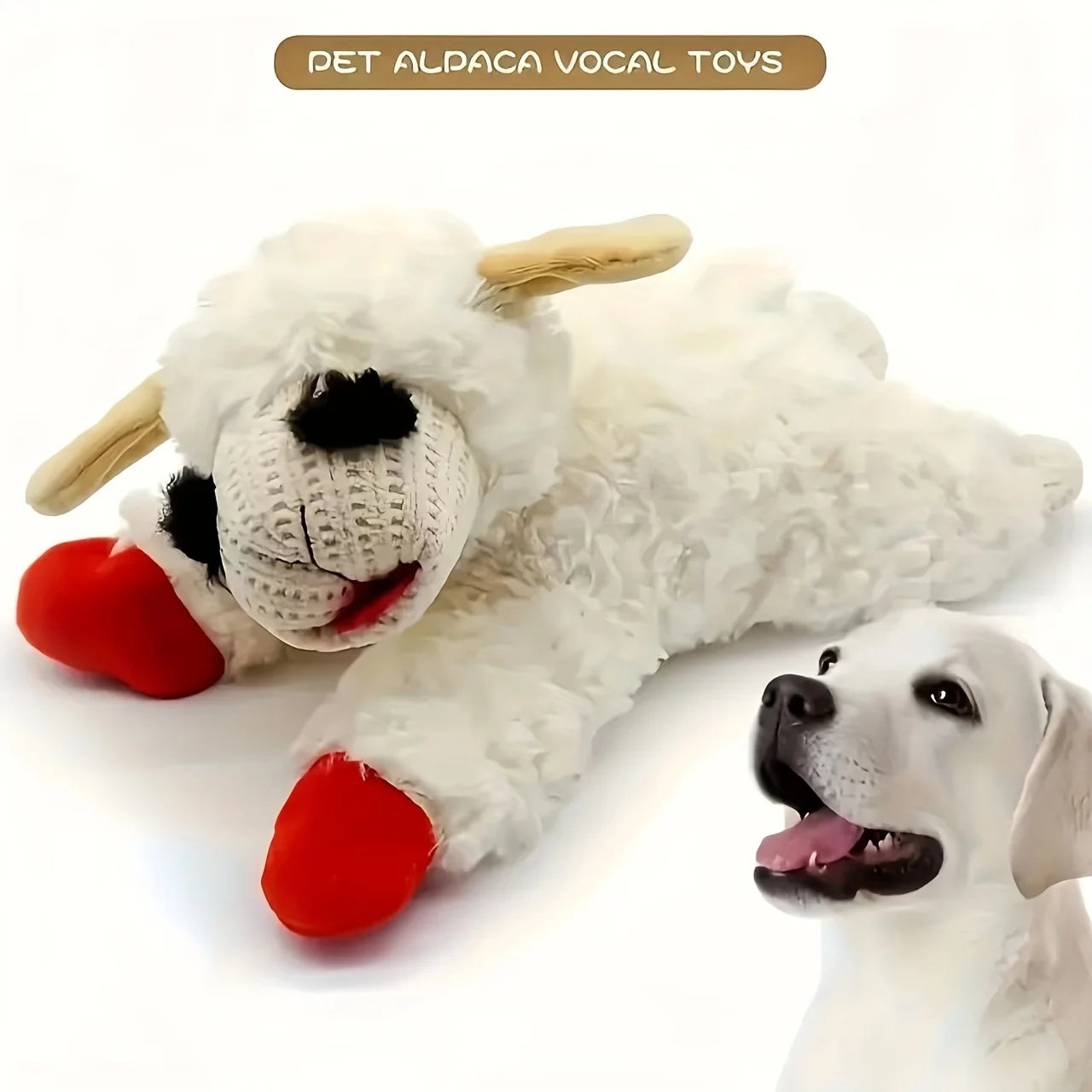Brinquedo vocal de alpaca de pelúcia