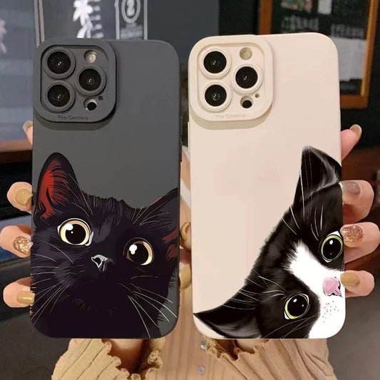 Black Cat Silicone iPhone Case