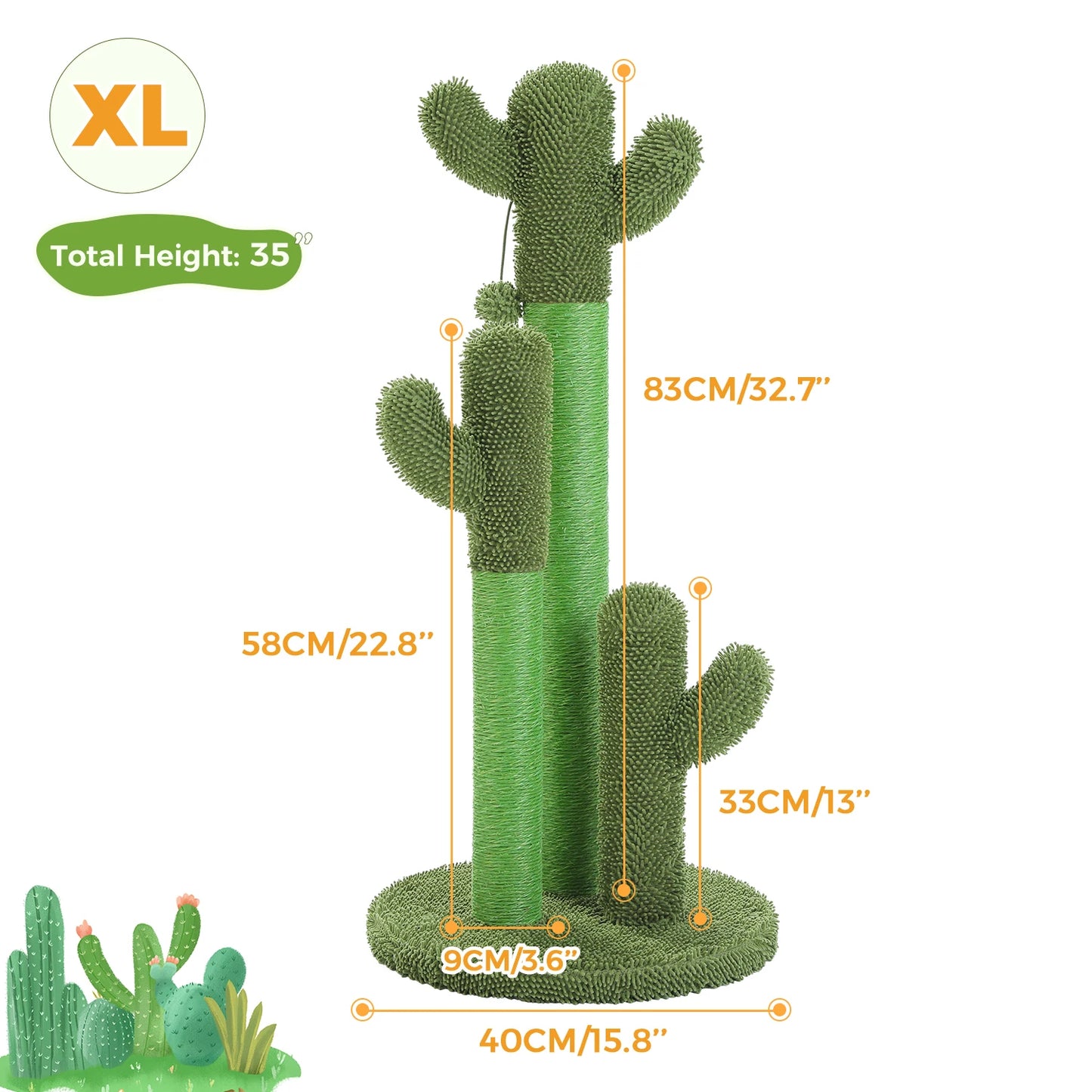 Cactus Cat Sisal Scratching Post