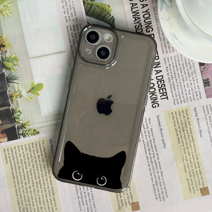 Cartoon Black Cat iPhone Case