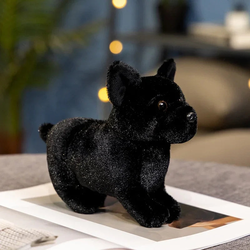 Black & White French Bulldog Plush Toy