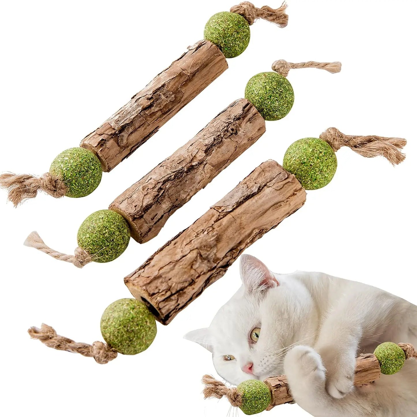 Natural Silver Rattan Cat Chew Toy