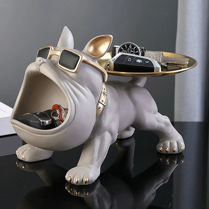 Maggiordomo della bocca grande del bulldog francese