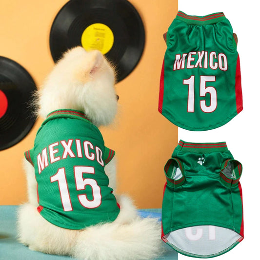 Mexico 15 Dog Soccer Jersey