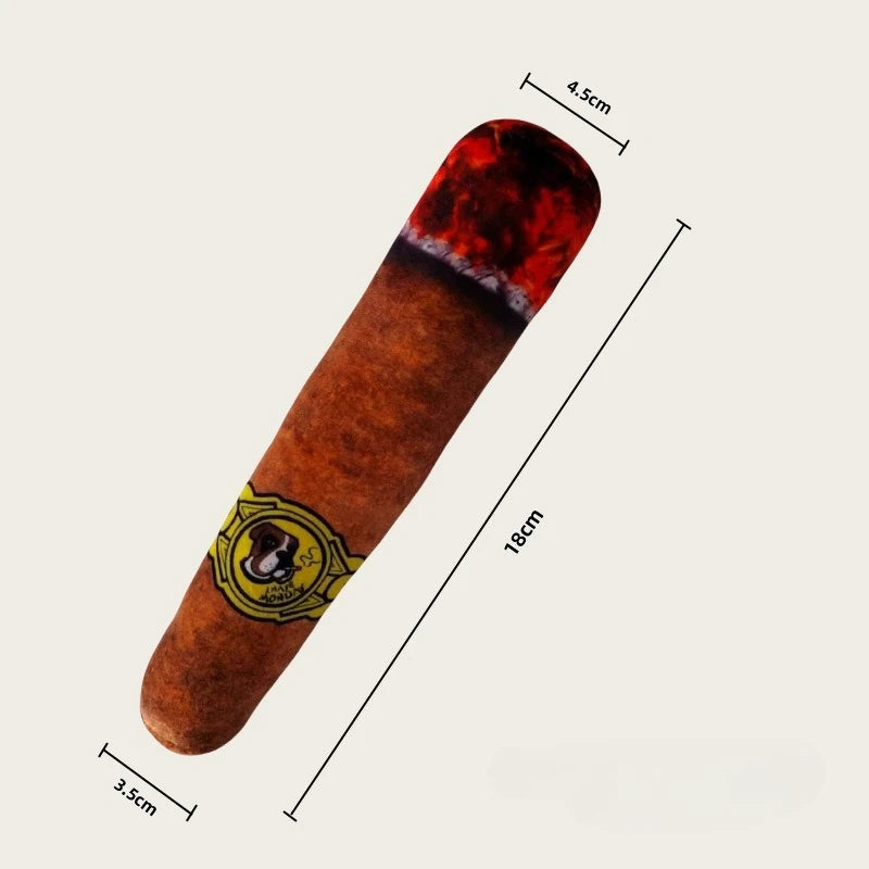 Funny Cigar Plush Dog Toy