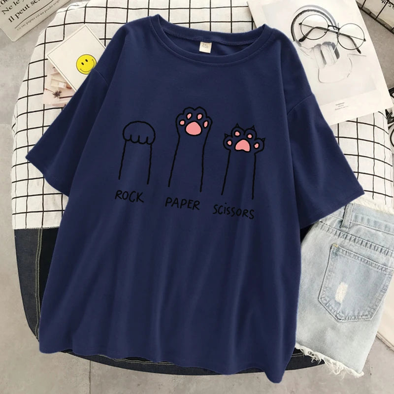 Rock Paper Scissors Funny Cat Shirt