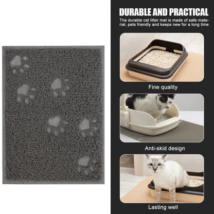 Tapis de bac à litière d'intérieur pour chat