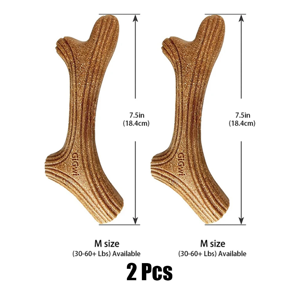 Natural Wood Grain Bone Chew Toy