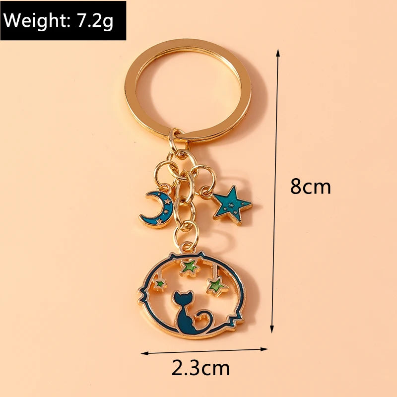 Cute Cartoon Cat Keychain