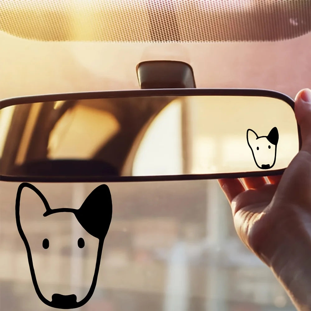 4pcs/Set Cute Bull Terrier Vinyl Sticker