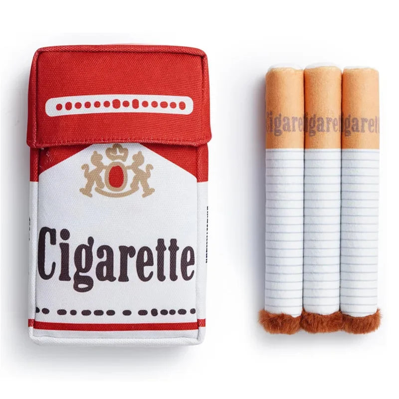 Funny Cigarette Plush Dog Toy