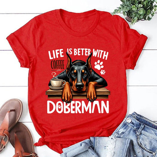 Coffee and Dobermans T-Shirts