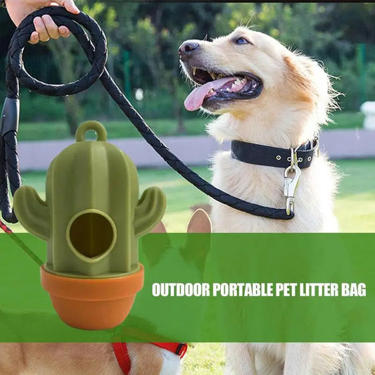 Cactus Portable Dog Poop Bag Dispenser