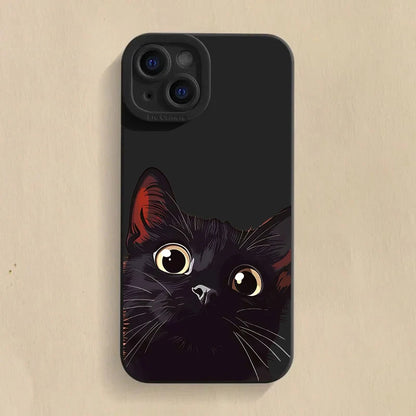 Black Cat Silicone iPhone Case