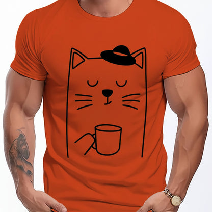 Minimalist Coffee Cat T-Shirt
