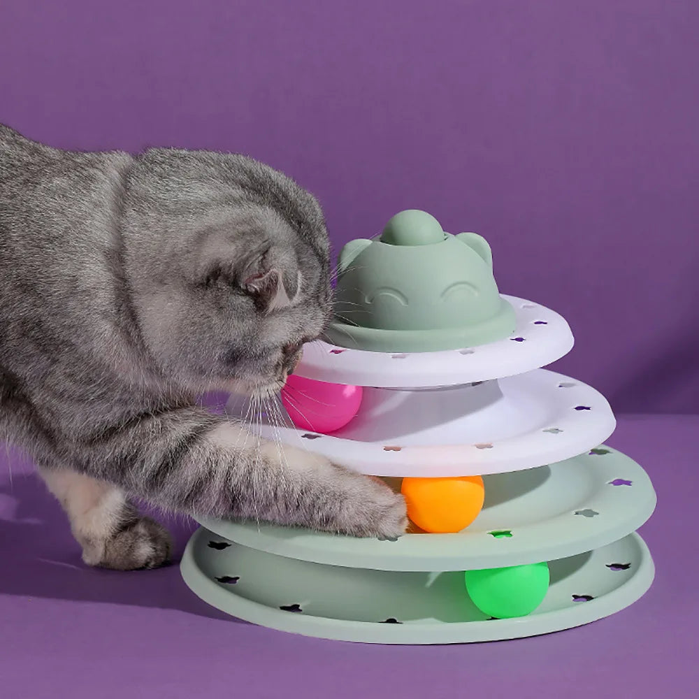 Interactive Pet Ball Tower Toy