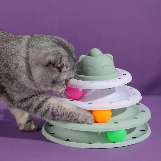 Interactive Pet Ball Tower Toy