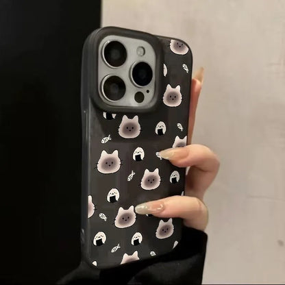 Creative Cute Siamese iPhone Case