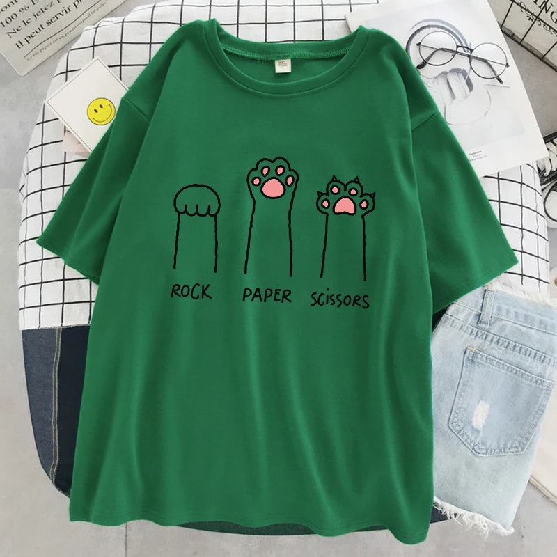 Rock Paper Scissors Funny Cat Shirt