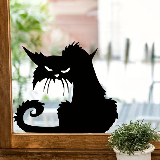 Black Cat Silhouette Wall Sticker