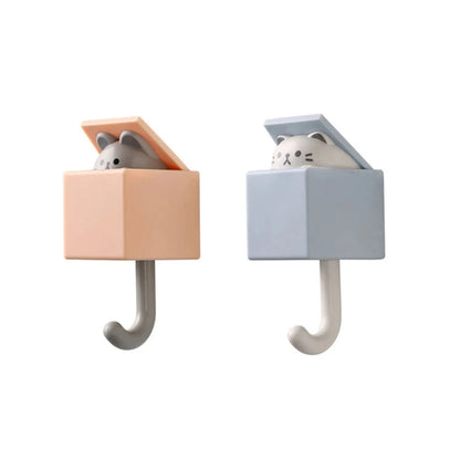 Cartoon Cat Hook Wall