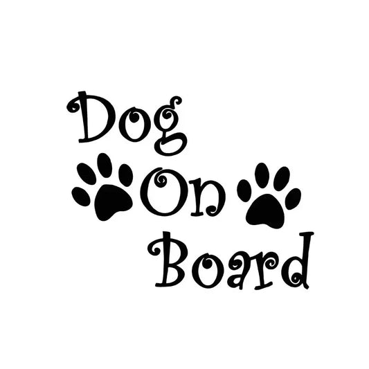 Dog On Board Car Decal
