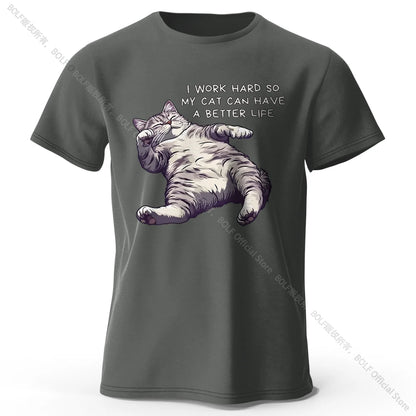 Cat Lover Cotton T-Shirt