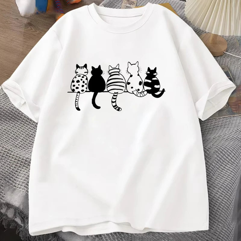 Cute Cat Theme T-Shirt