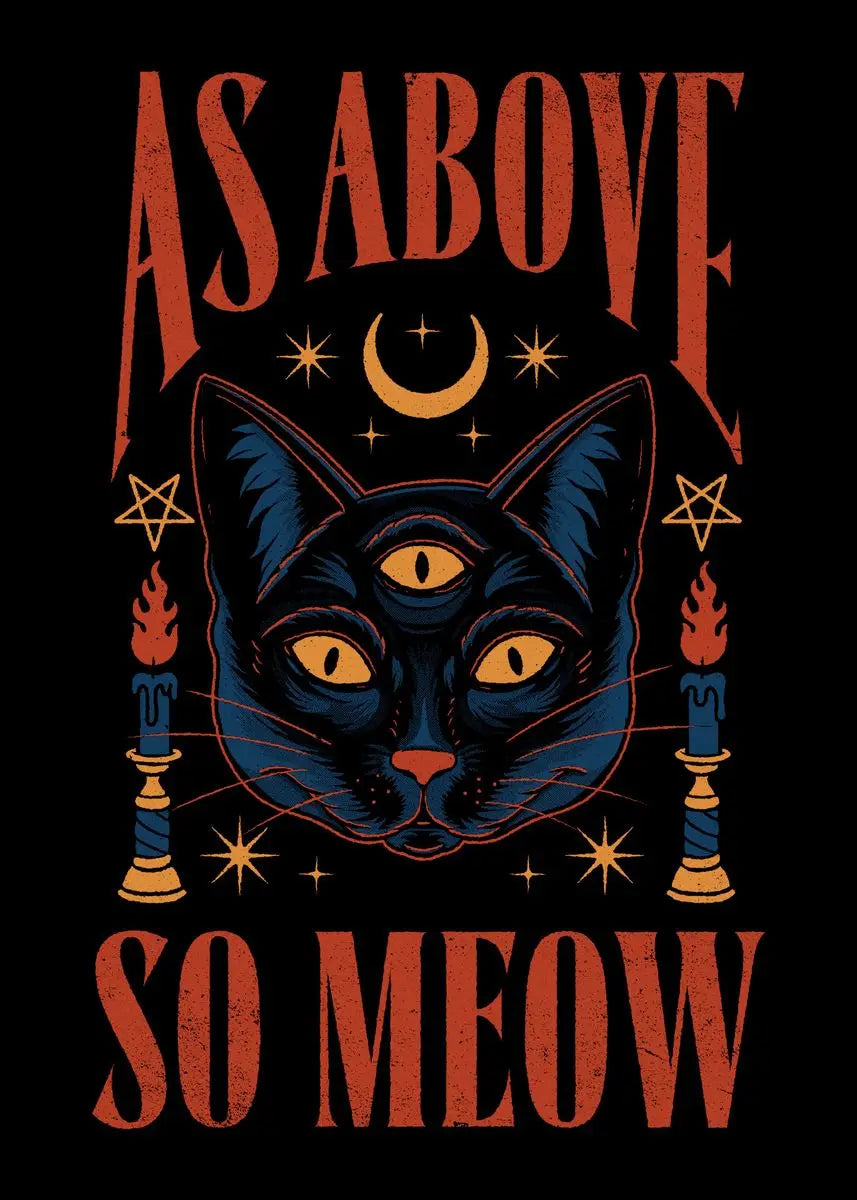 Cat Vintage Poster Tarot