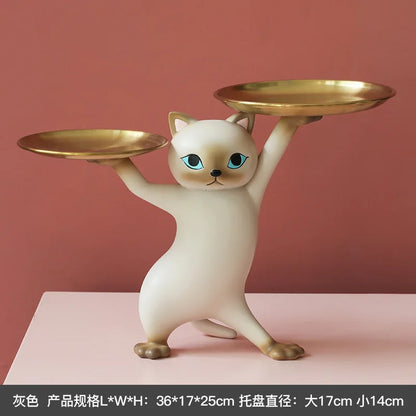 Decorazione portachiavi gatto scultura