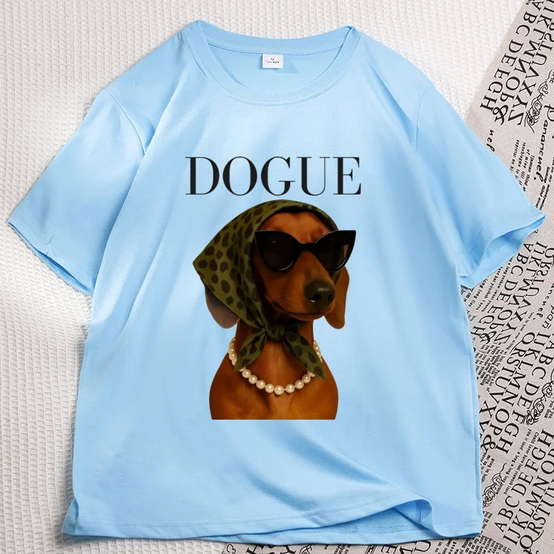 Funny Dachshund "Dogue" T-Shirt