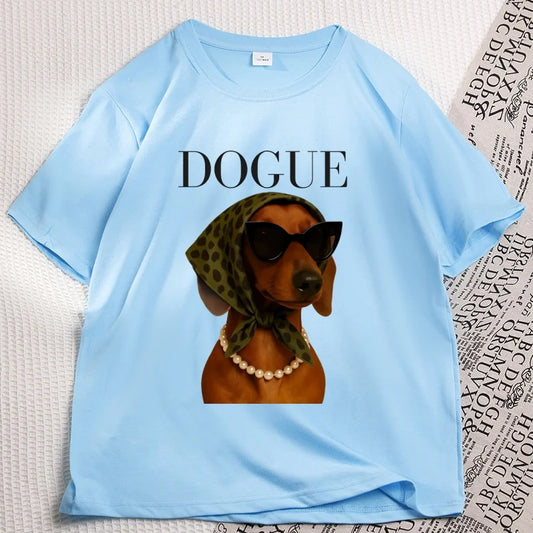 Funny Dachshund "Dogue" T-Shirt