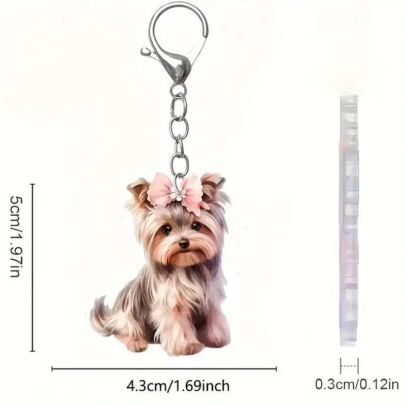 Porte-clés acrylique Yorkshire Terrier