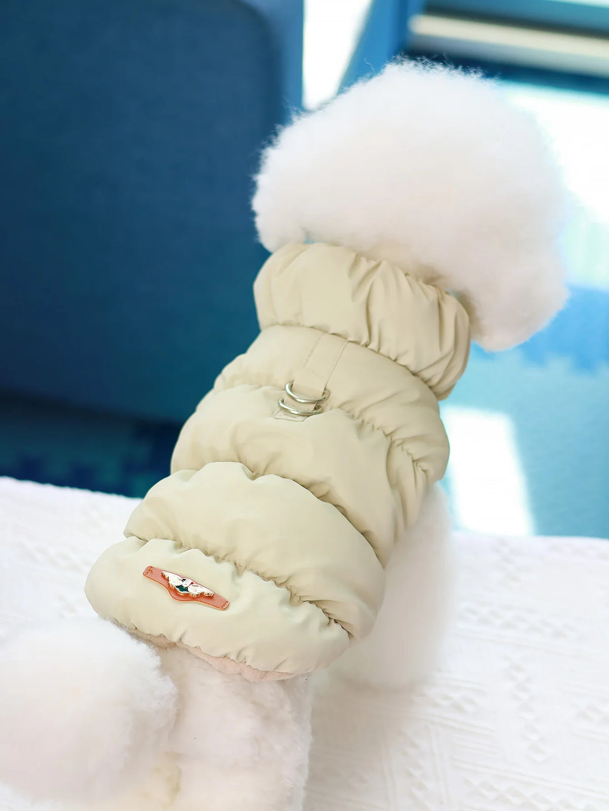 Puffer-Style Dog Jacket for Autumn and Winter