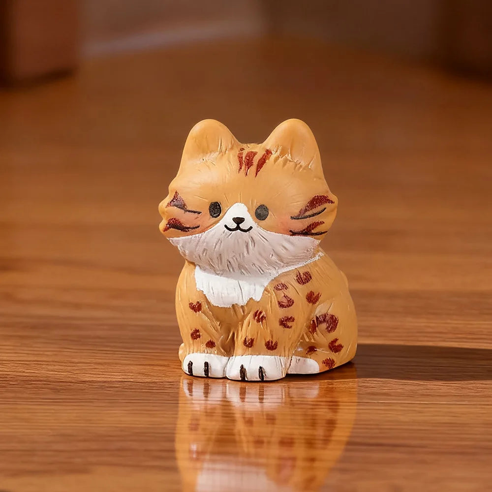 ミニ猫の置物樹脂装飾