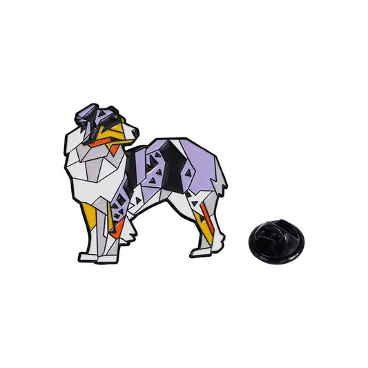 Geometric Dog Enamel Pin