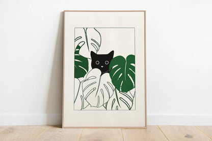 Poster da parete con gatto minimalista