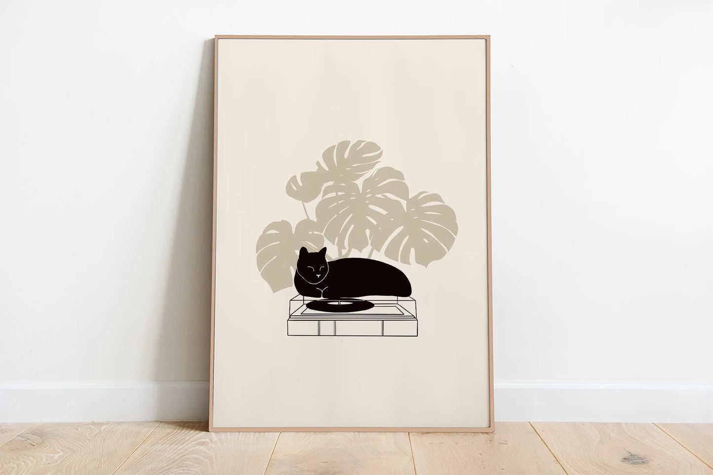 Poster da parete con gatto minimalista