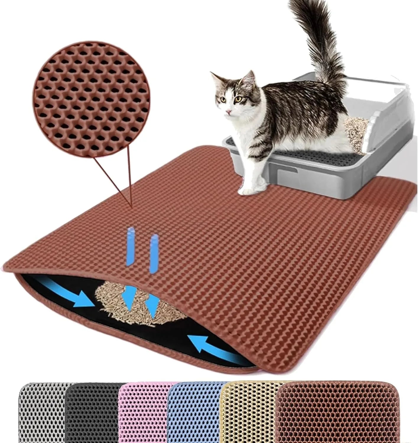 Honeycomb Double-Layer Pet Litter Mat