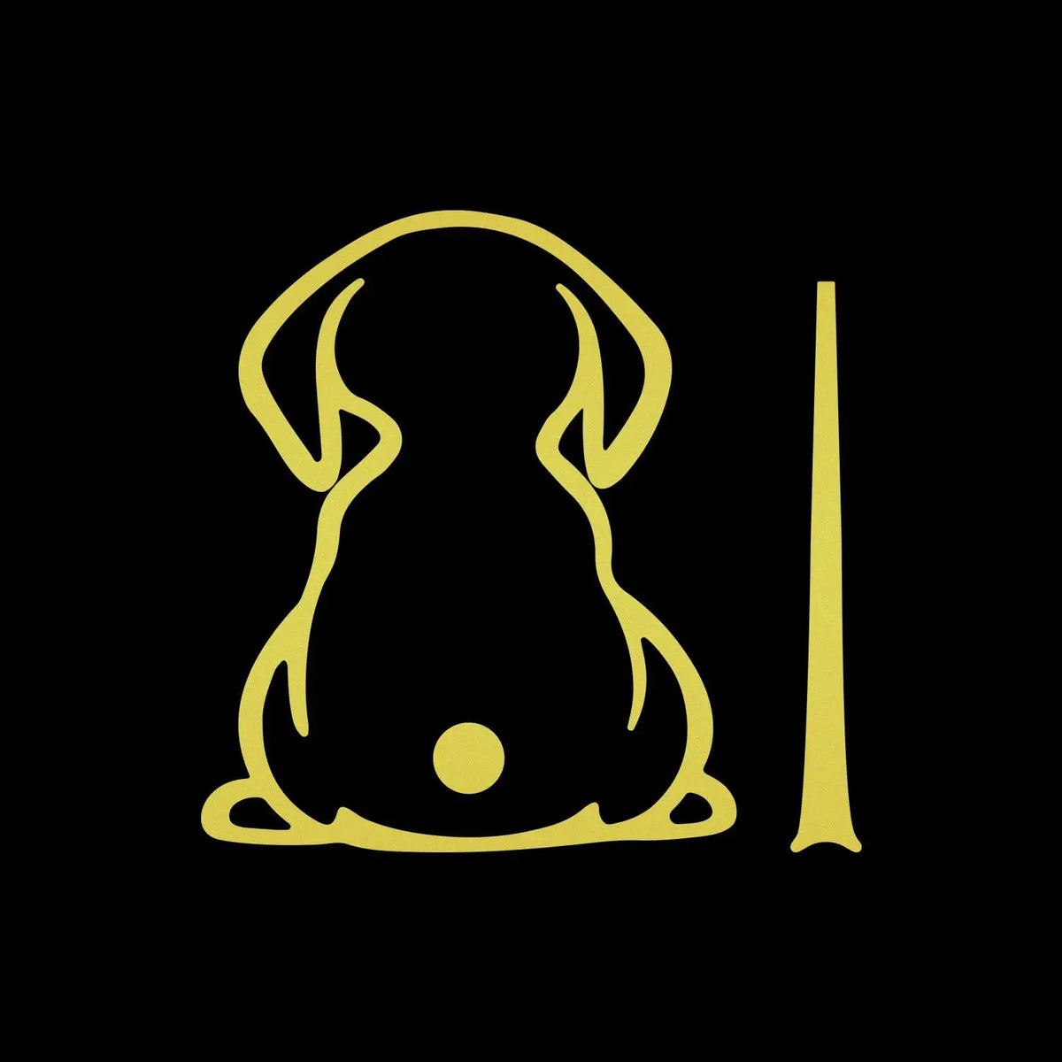 Dog Rear-Wiper Vinyl Decal with Moving Tail Detail