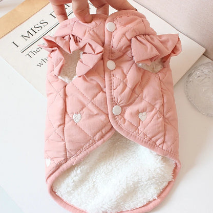 Fleece-Lined Quilted Pet Coat