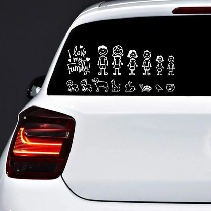 I Love My Family Decal