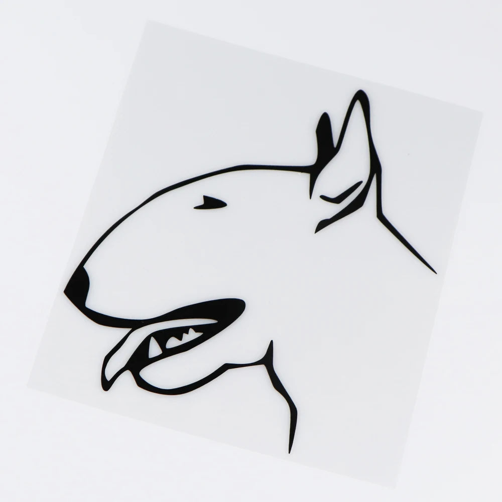 Car Sticker Bull Terrier Cartoon