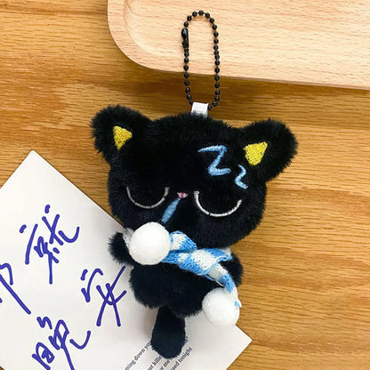Mignon mini pendentif chat noir