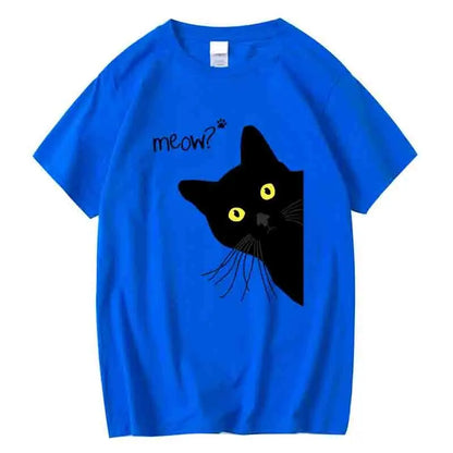 Meow Black Cat T Shirt